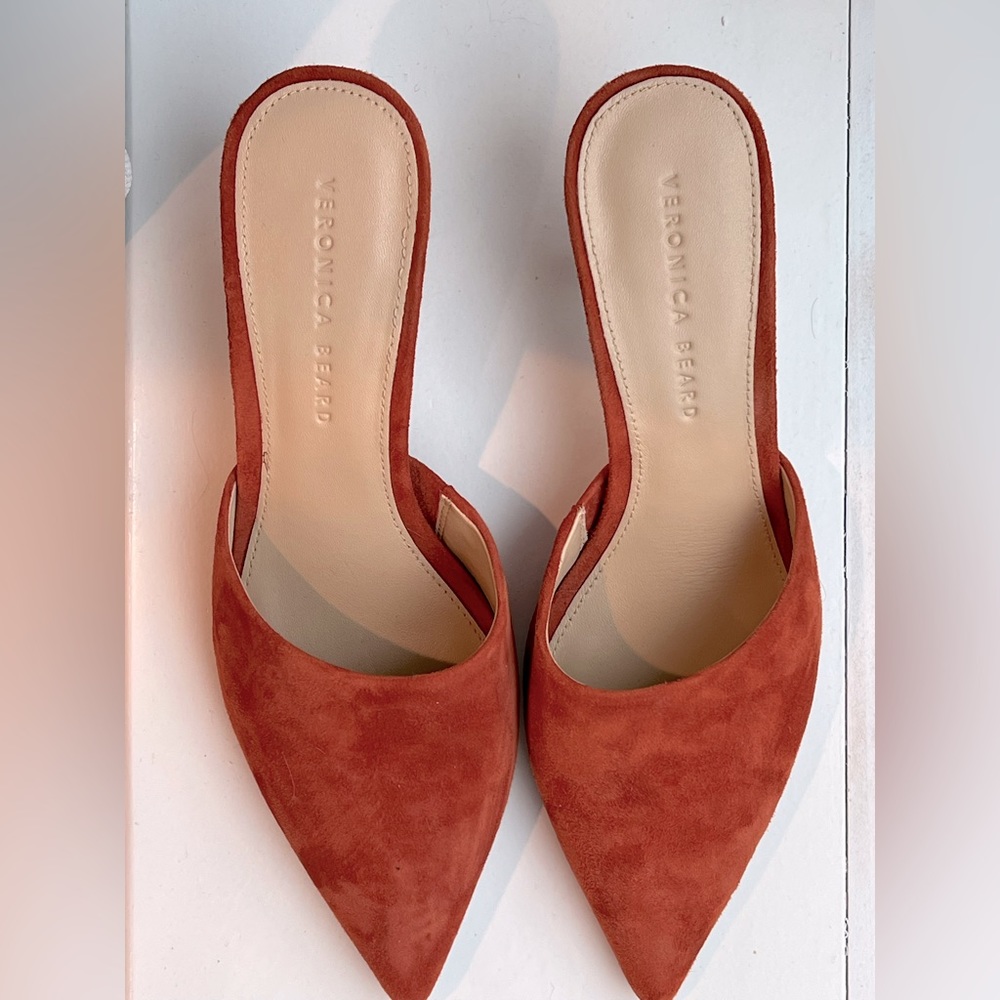 Veronica Beard Merla Suede Kitten Slides